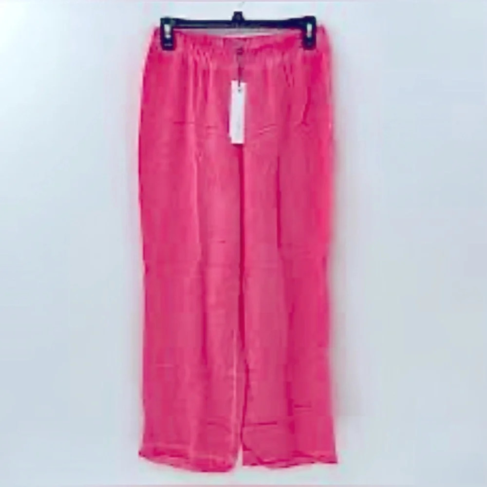 525 pink cotton flowy ankle pants $128 size medium